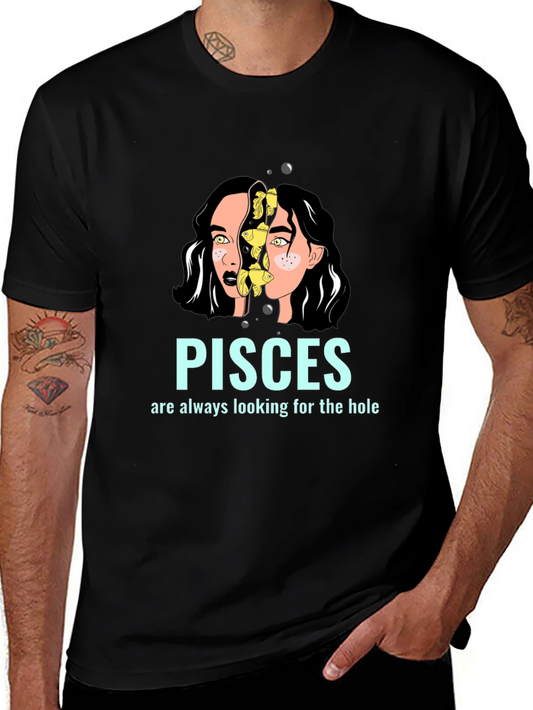 Pisces Zodiac T-Shirt - Looking for the Hole Graphic Tee