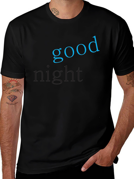 Good Night Black Graphic Tee - Casual Comfort