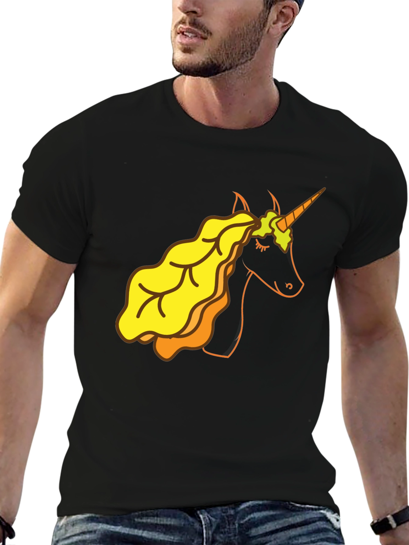 Unicorn Vomit T-Shirt Black Novelty Tee