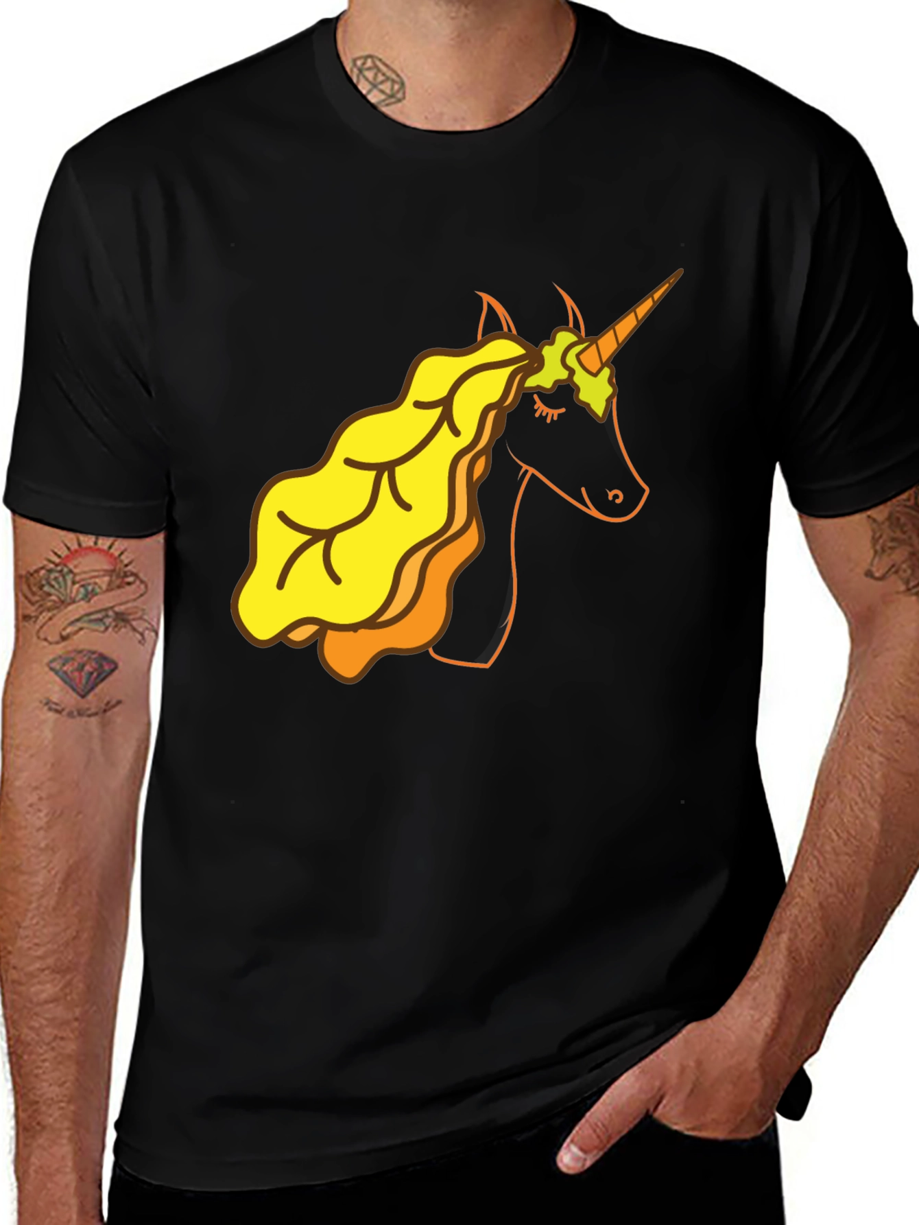 Unicorn Vomit T-Shirt Black Novelty Tee