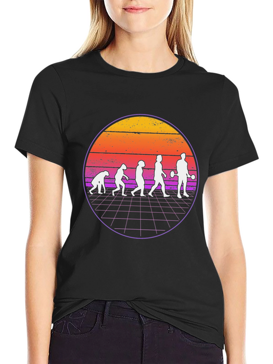 Evolution of Fitness Black Graphic T-Shirt