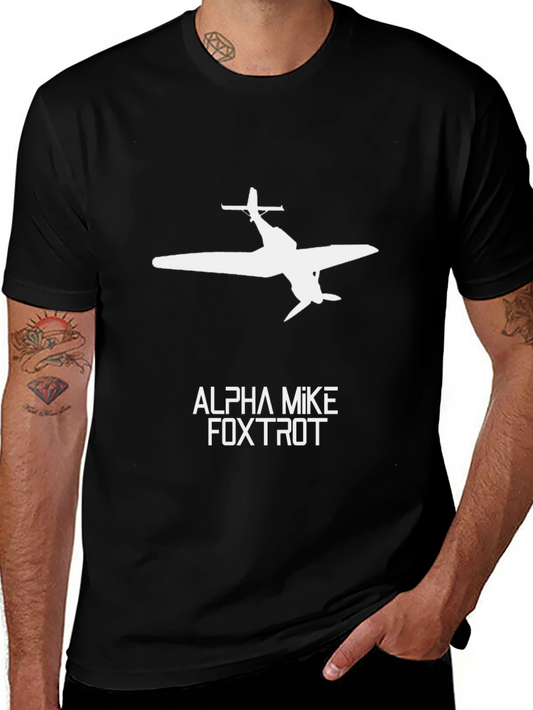 Alpha Mike Foxtrot Airplane T-Shirt