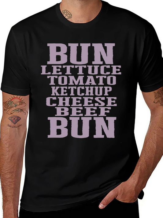 Burger Ingredients T-Shirt - Foodie Fashion