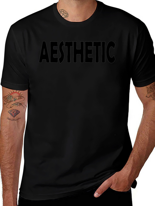 Aesthetic Black Cotton Graphic T-Shirt