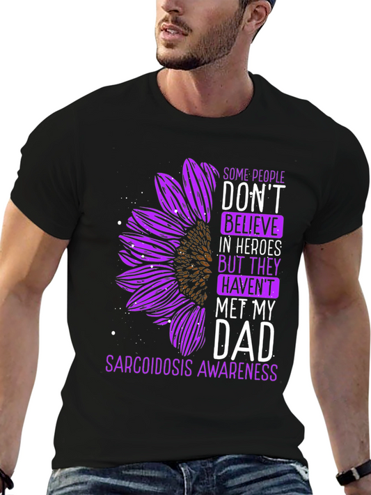 Sarcoidosis Awareness T-Shirt: Heroes Dont Need Capes