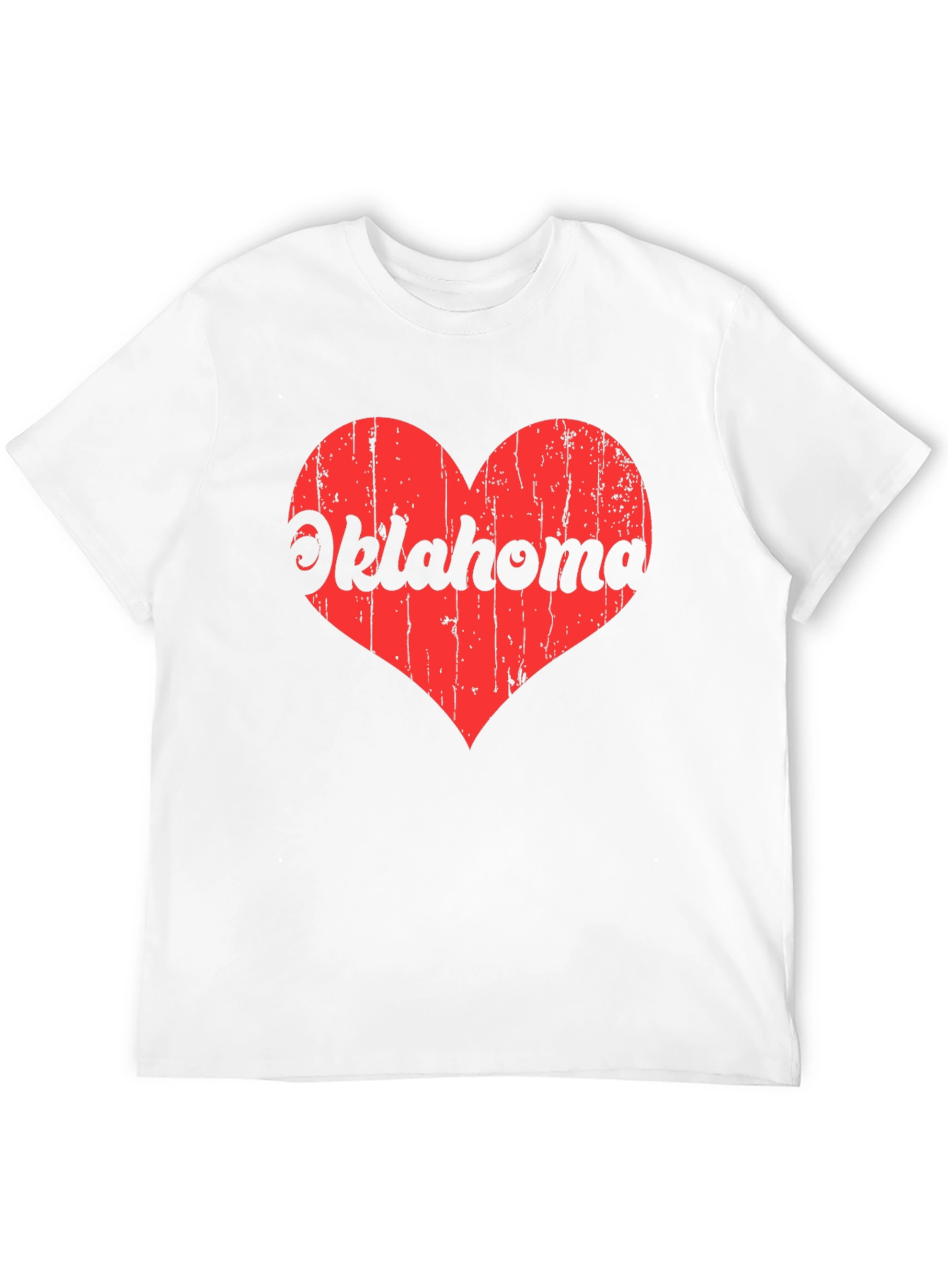 Oklahoma Heart Graphic Tee - Black Cotton T-Shirt