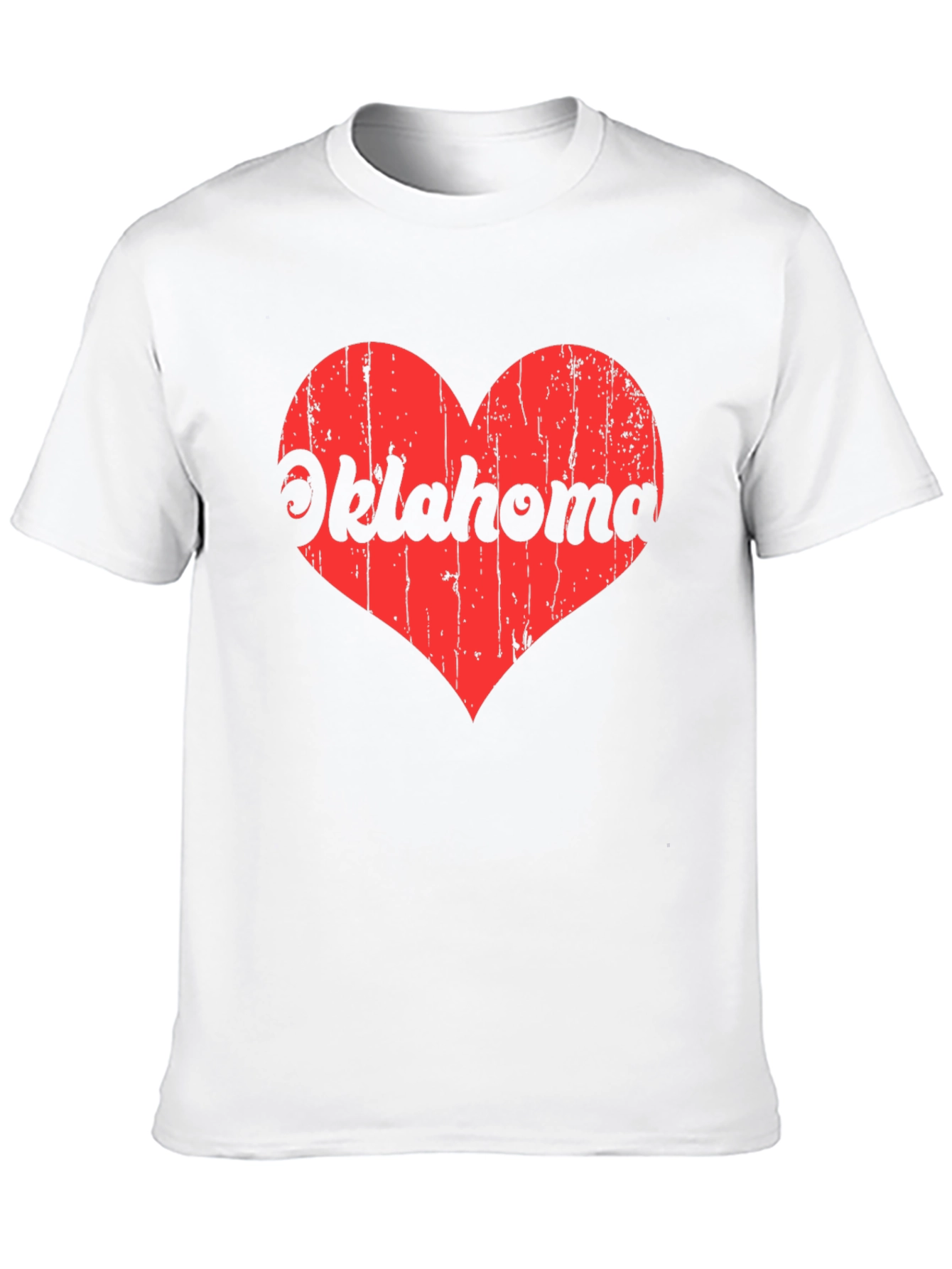 Oklahoma Heart Graphic Tee - Black Cotton T-Shirt