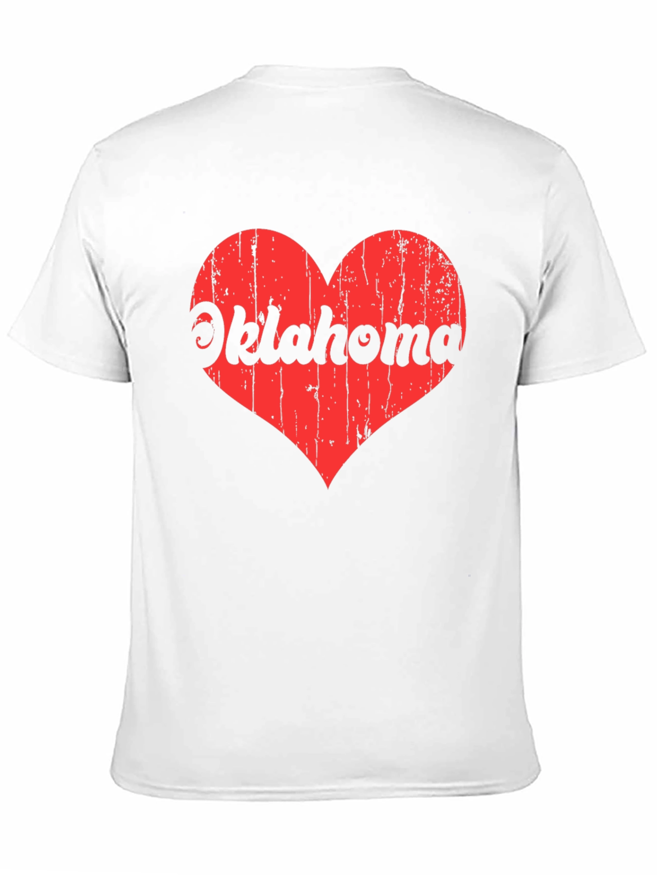 Oklahoma Heart Graphic Tee - Black Cotton T-Shirt