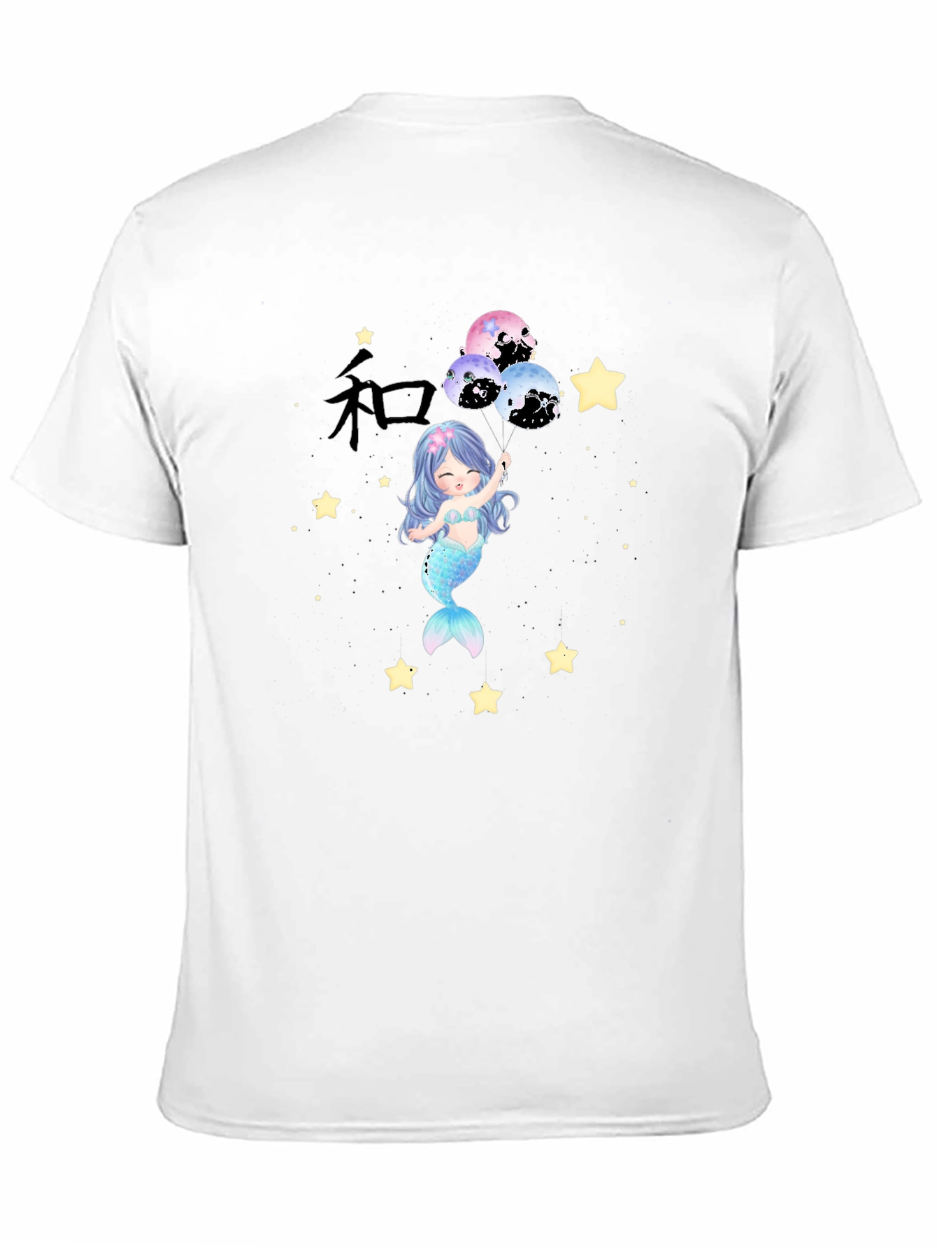 Mermaid Stars Black T-Shirt