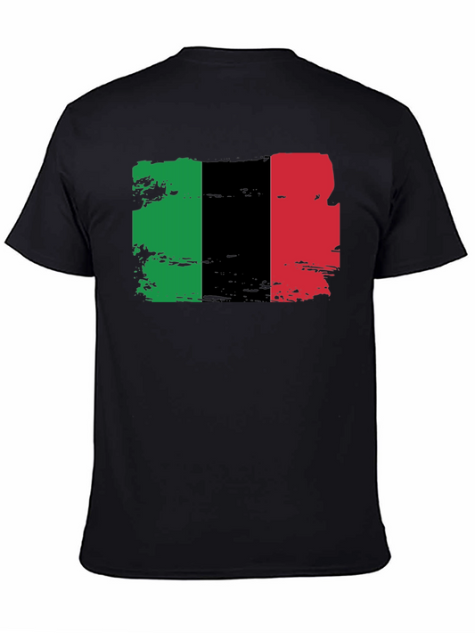 Pan-African Flag T-Shirt - Black Cotton Blend Tee
