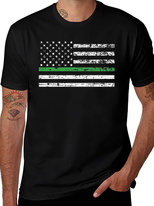 Thin Green Line American Flag Graphic Tee