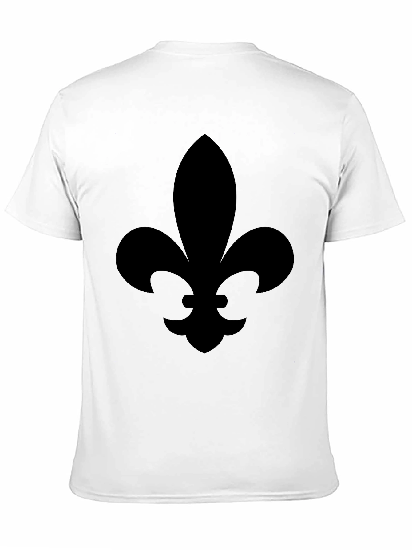 Mens Black Fleur-de-Lis Graphic T-Shirt