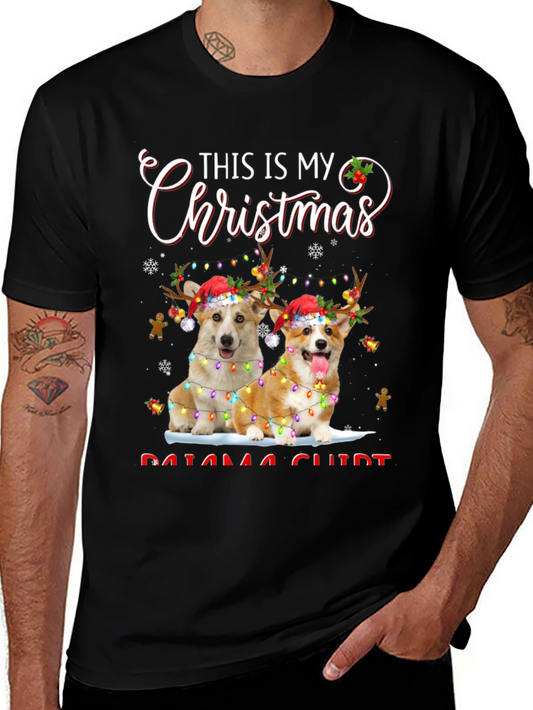 Christmas Corgi Pajama Guide T-Shirt