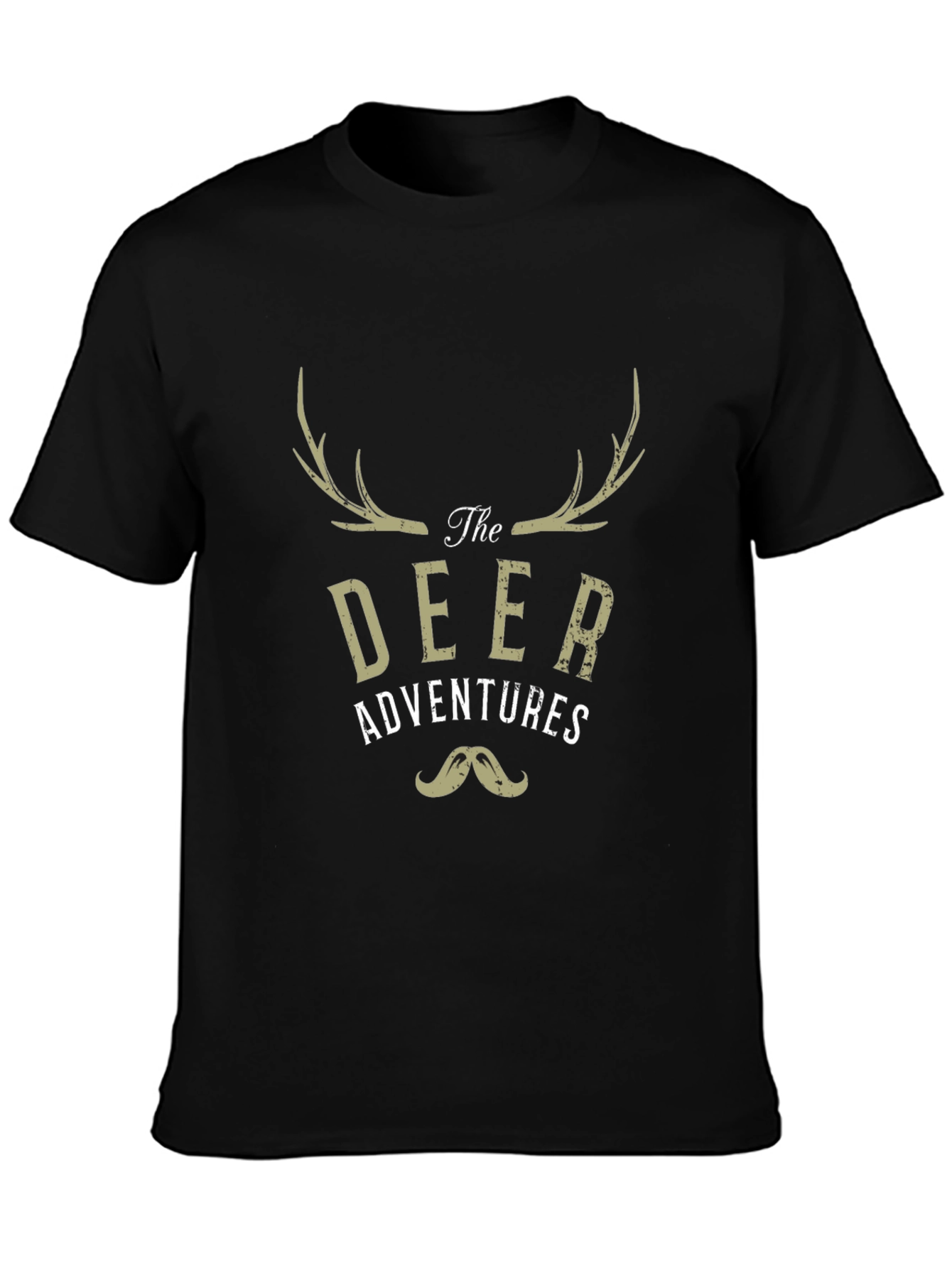 The Deer Adventures Graphic T-Shirt - Black