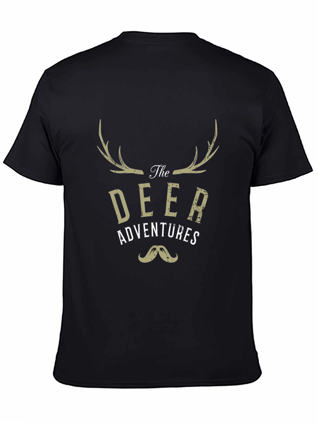 The Deer Adventures Graphic T-Shirt - Black