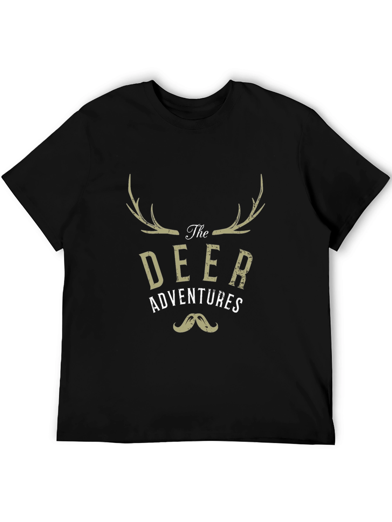 The Deer Adventures Graphic T-Shirt - Black