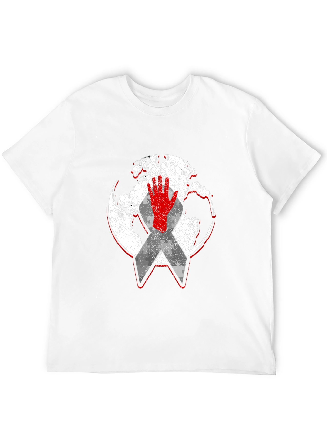 Global Awareness Graphic Tee - Black Cotton Comfort
