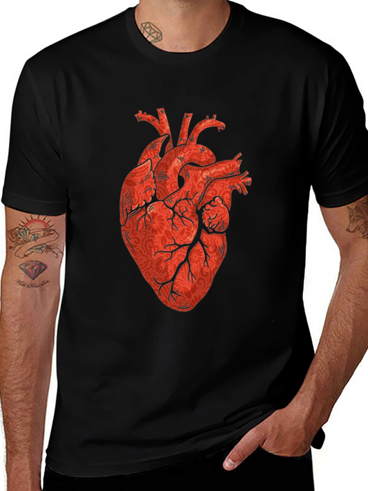 Anatomical Heart Graphic Tee - Unique Artistic Design