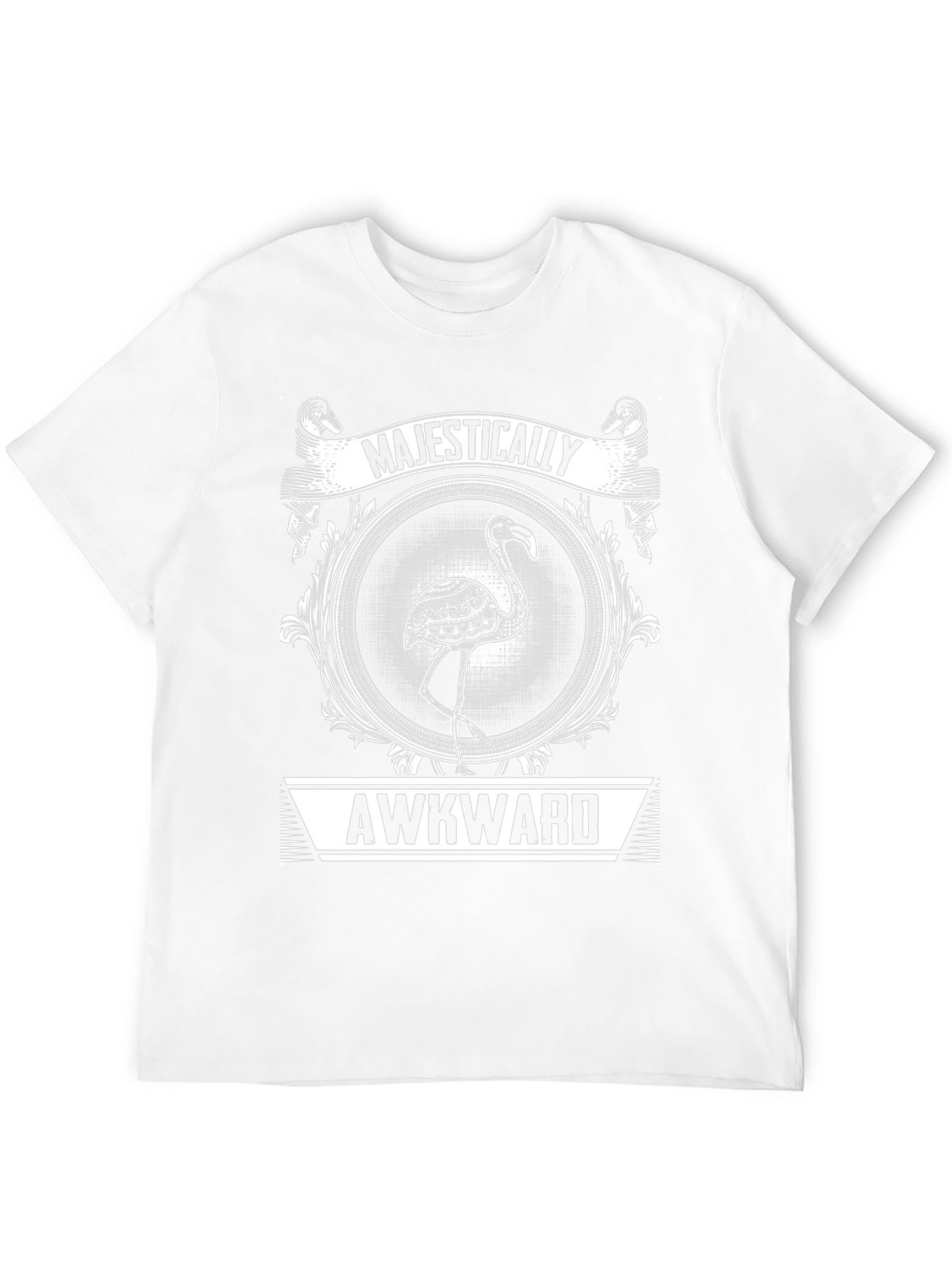 Majestically Awkward Flamingo Graphic T-Shirt
