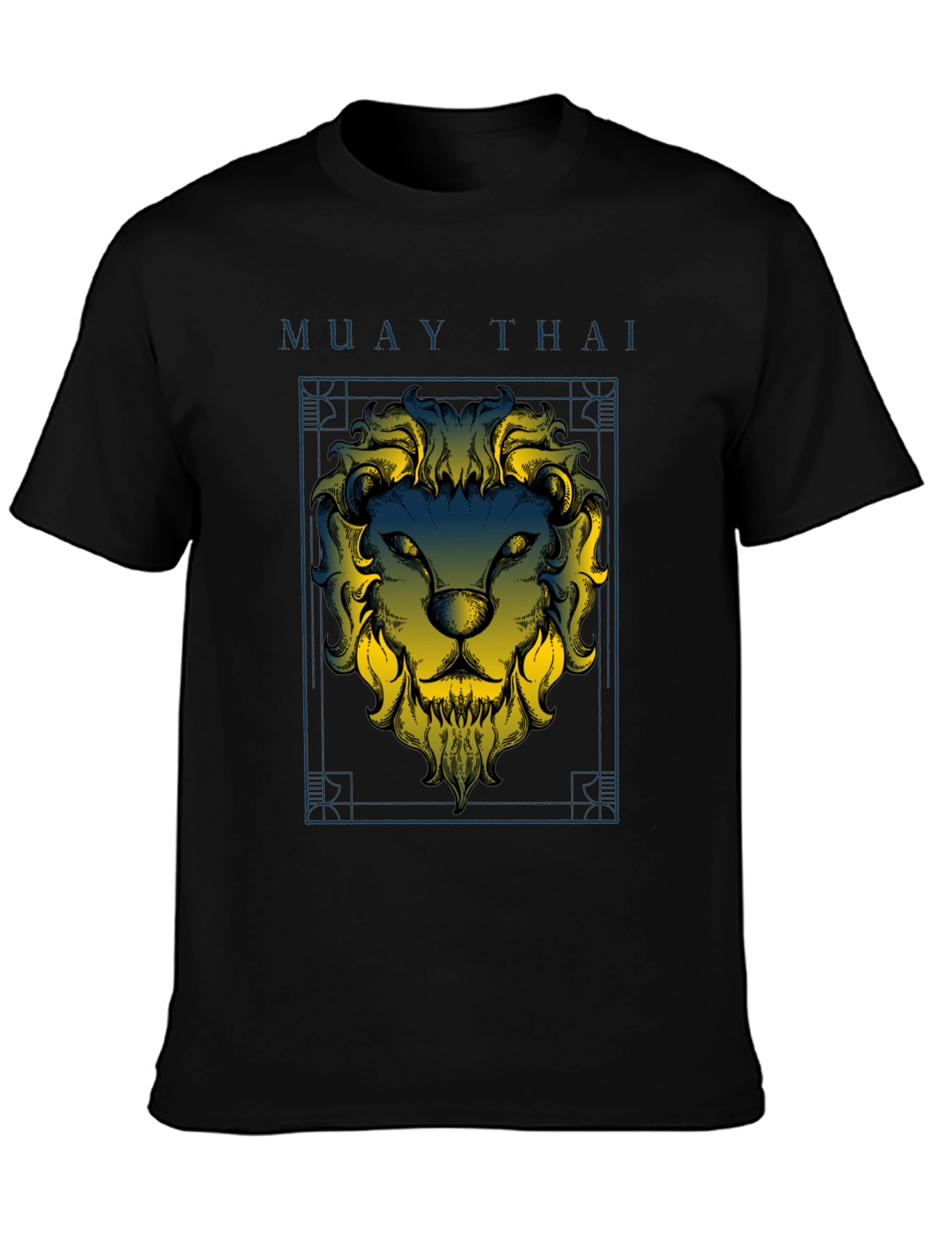 Muay Thai Lion Graphic Black T-Shirt