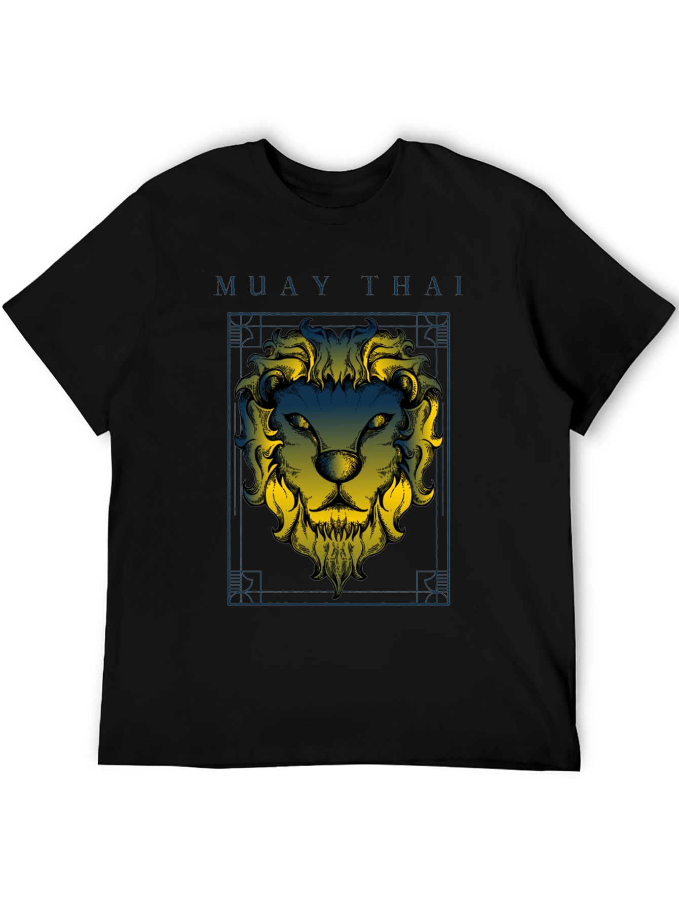 Muay Thai Lion Graphic Black T-Shirt