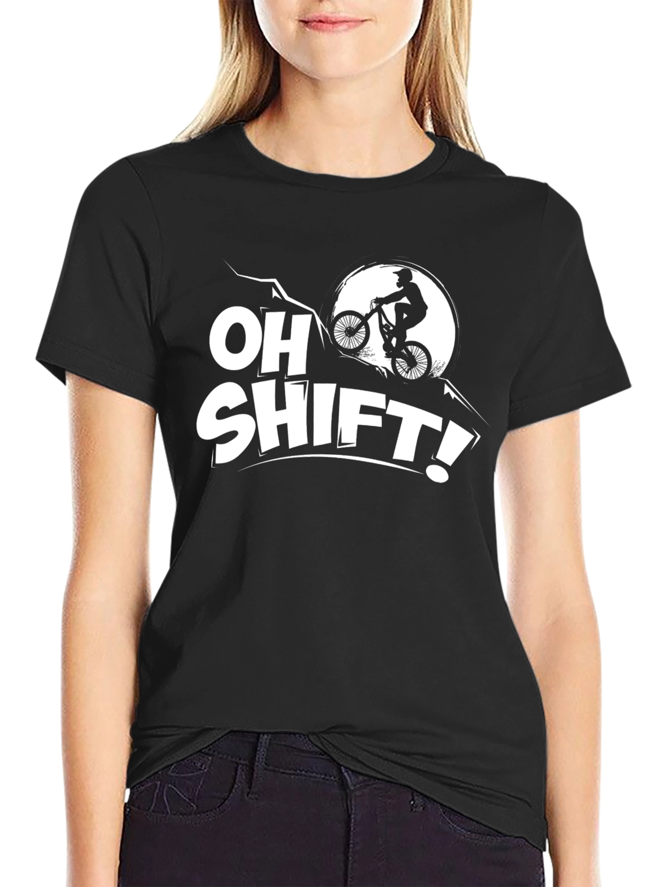 Oh Shift! Mountain Biking Graphic Tee