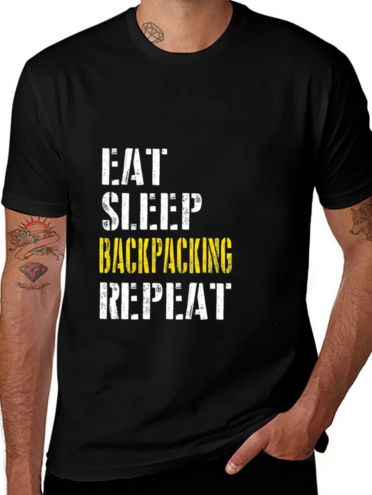 Eat Sleep Backpacking Repeat T-Shirt