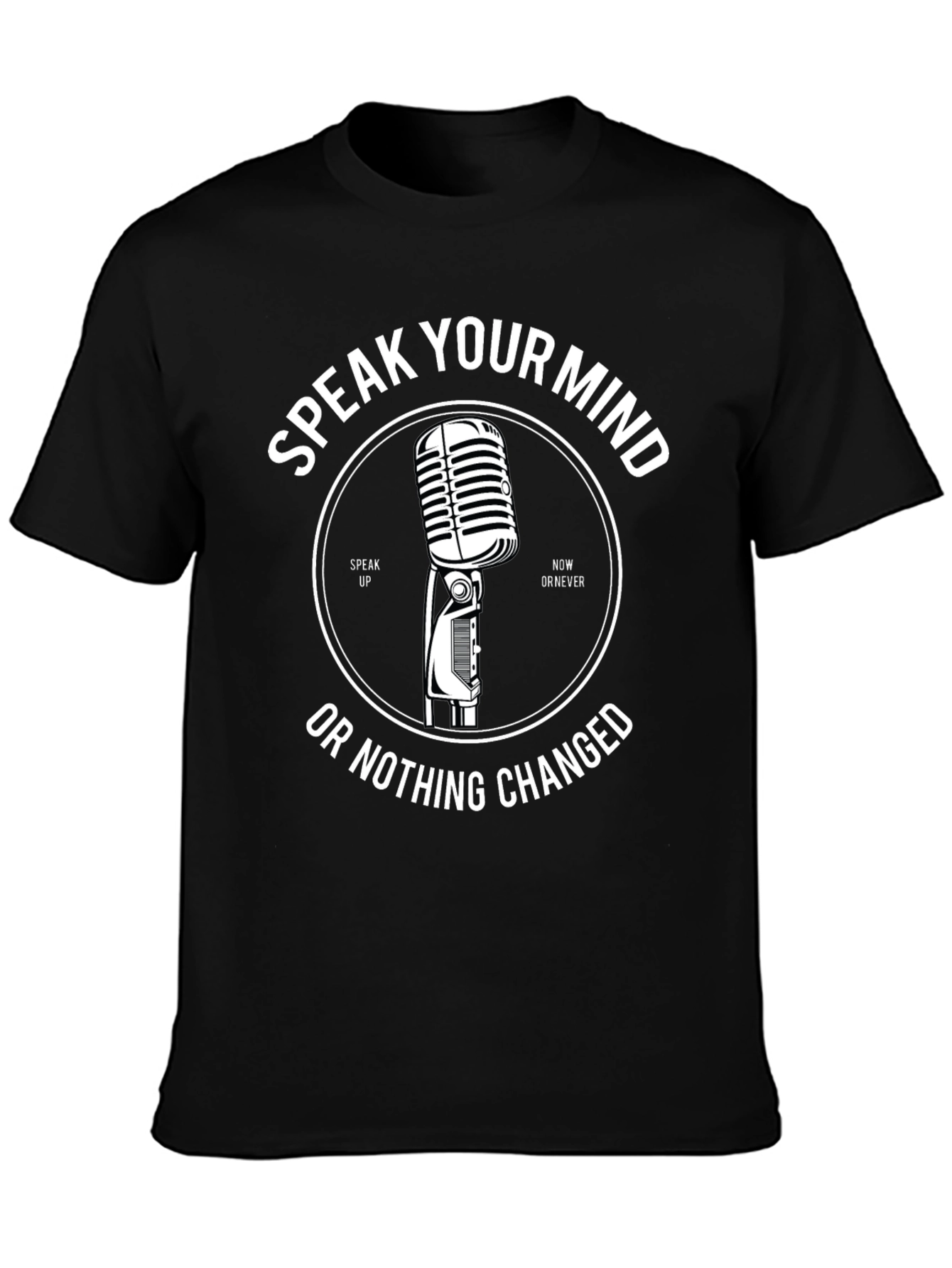 Speak Your Mind Graphic Tee - Black Cotton T-Shirt