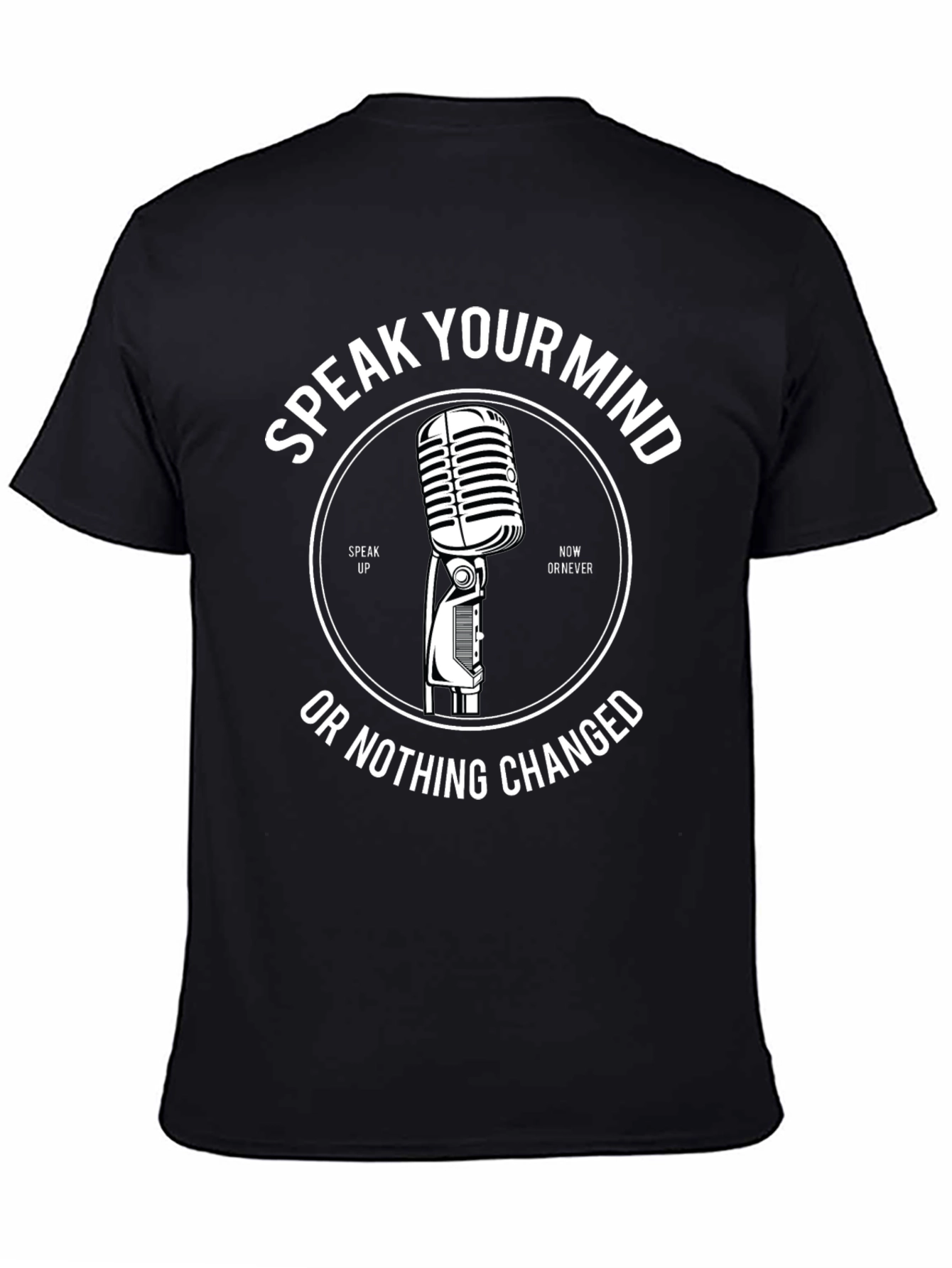 Speak Your Mind Graphic Tee - Black Cotton T-Shirt