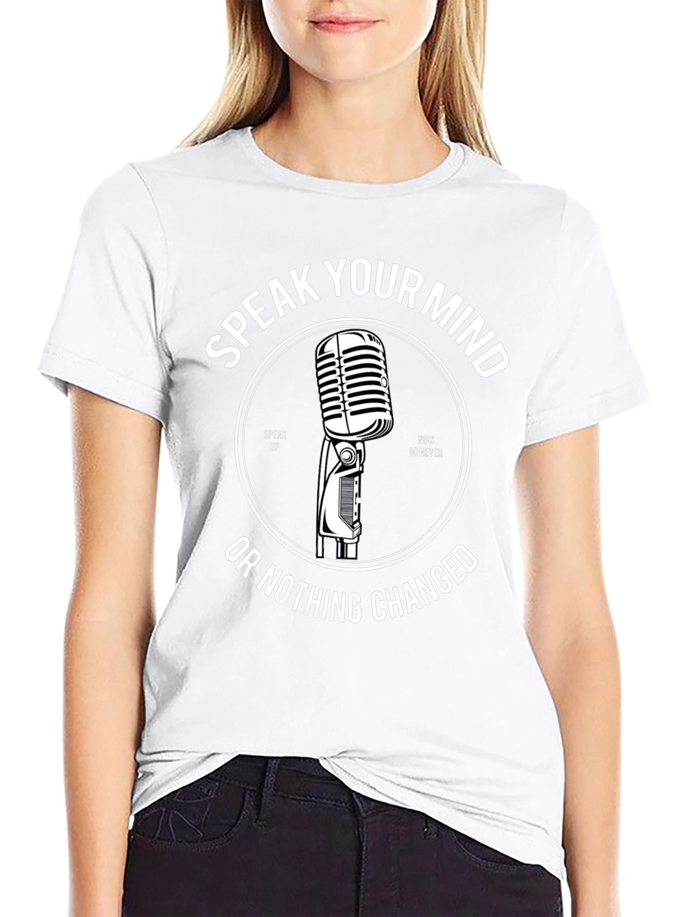 Speak Your Mind Graphic Tee - Black Cotton T-Shirt