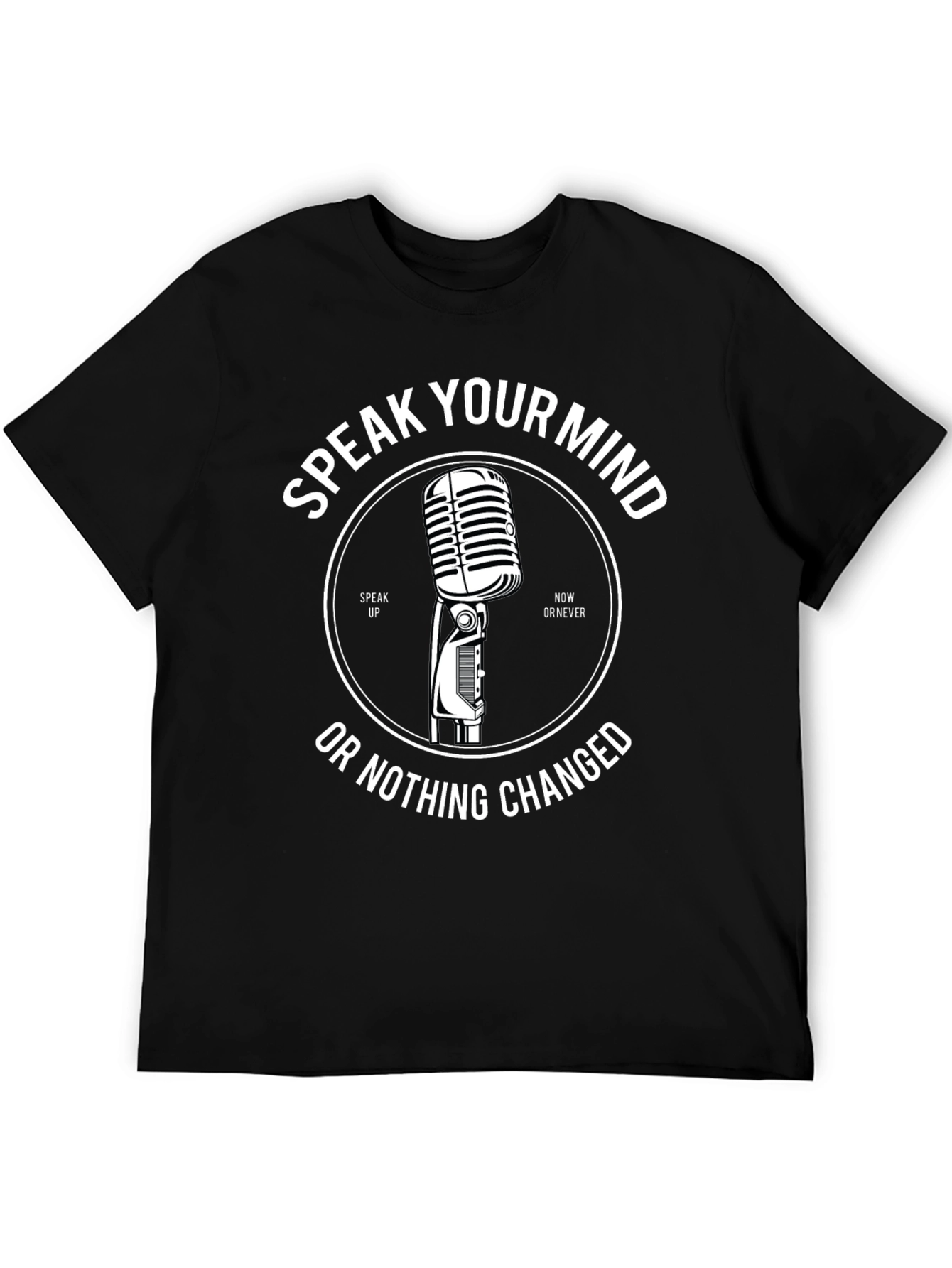 Speak Your Mind Graphic Tee - Black Cotton T-Shirt