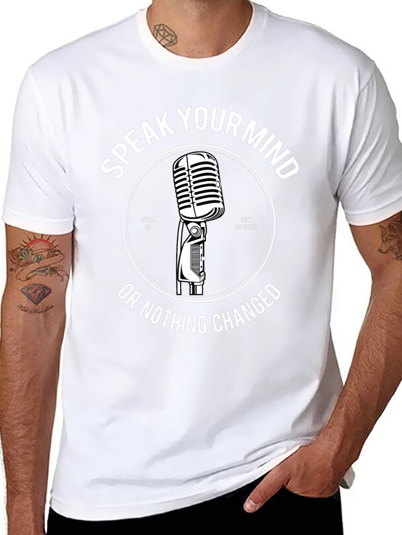 Speak Your Mind Graphic Tee - Black Cotton T-Shirt