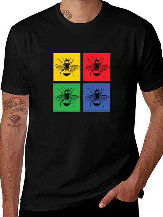 Pop Art Bee Graphic Tee - Bold & Stylish