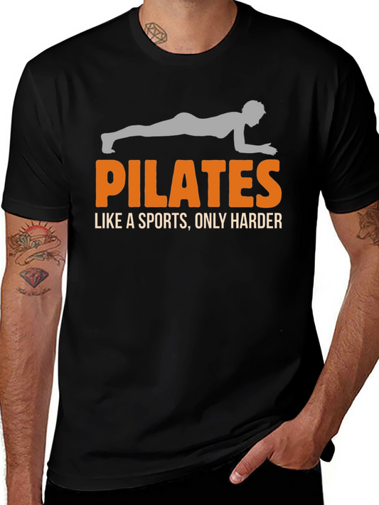 Pilates Like a Sports Mens Black T-Shirt