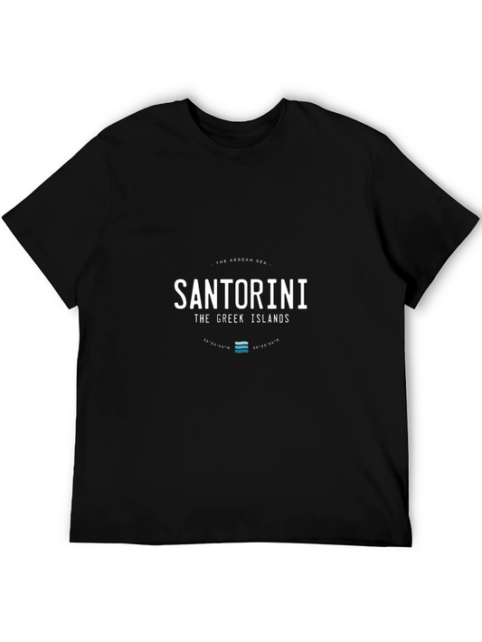 Santorini Greek Islands Graphic T-Shirt