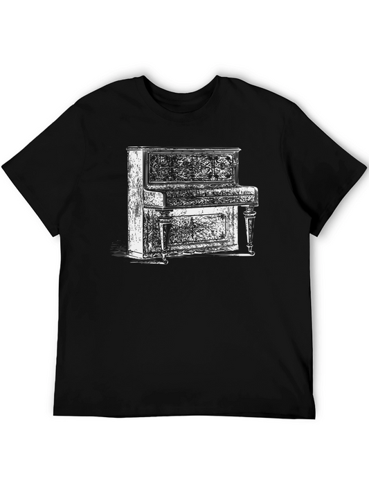 Piano Graphic T-Shirt - Classic Black Tee