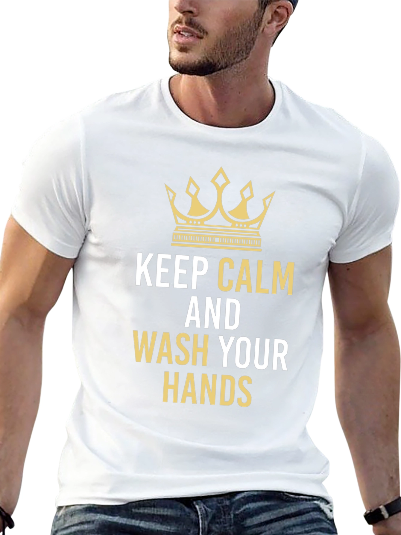 Keep Calm and Wash Your Hands Black T-Shirt