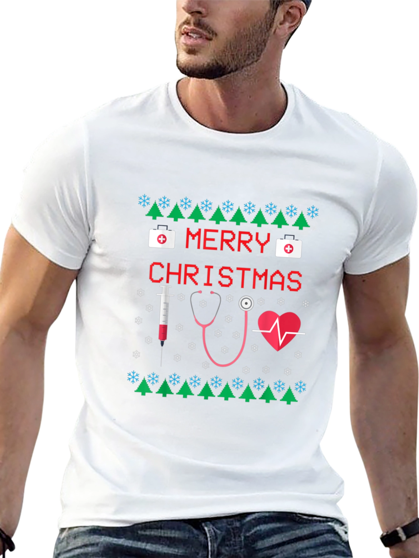 Nurse Christmas Ugly Sweater T-Shirt