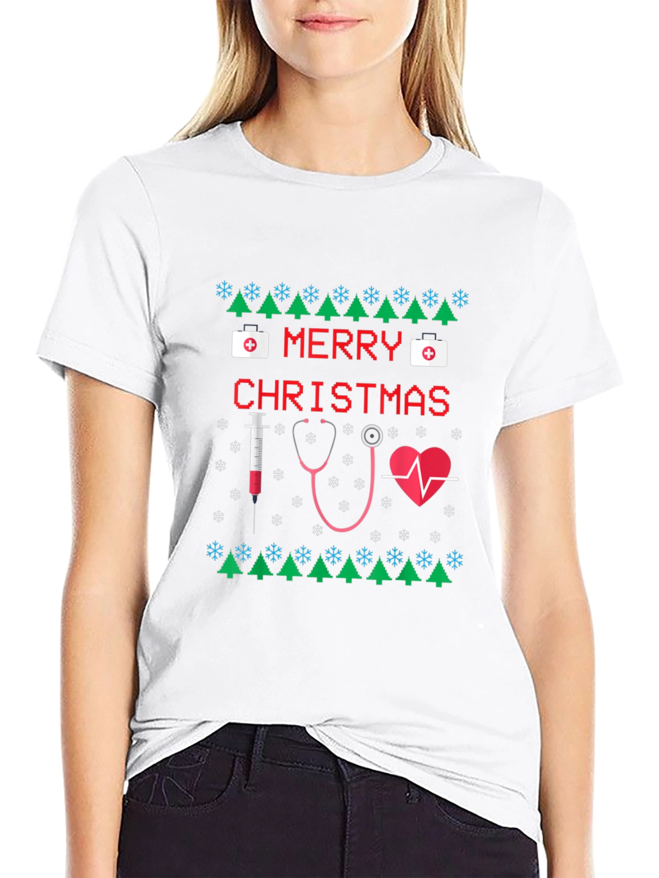 Nurse Christmas Ugly Sweater T-Shirt