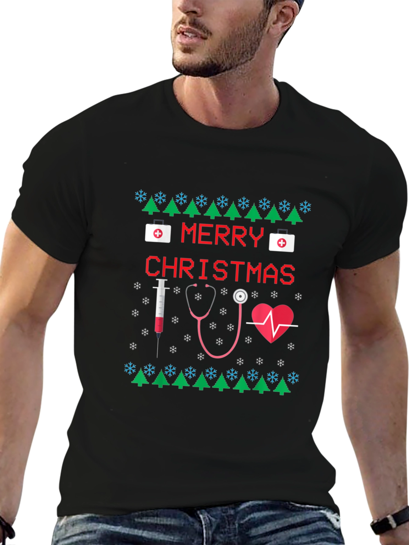 Nurse Christmas Ugly Sweater T-Shirt