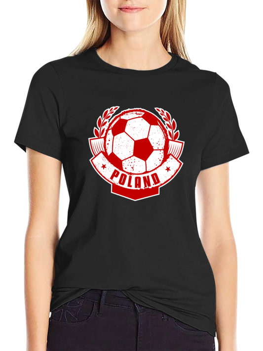 Poland Soccer T-Shirt - Red & White Football Fan Tee