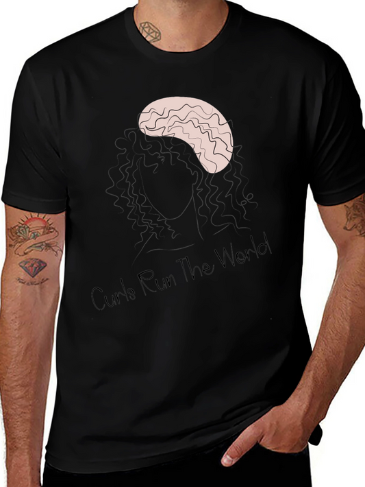 Curls Run The World Graphic Tee