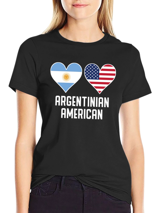 Argentinian American Heart Flag T-Shirt