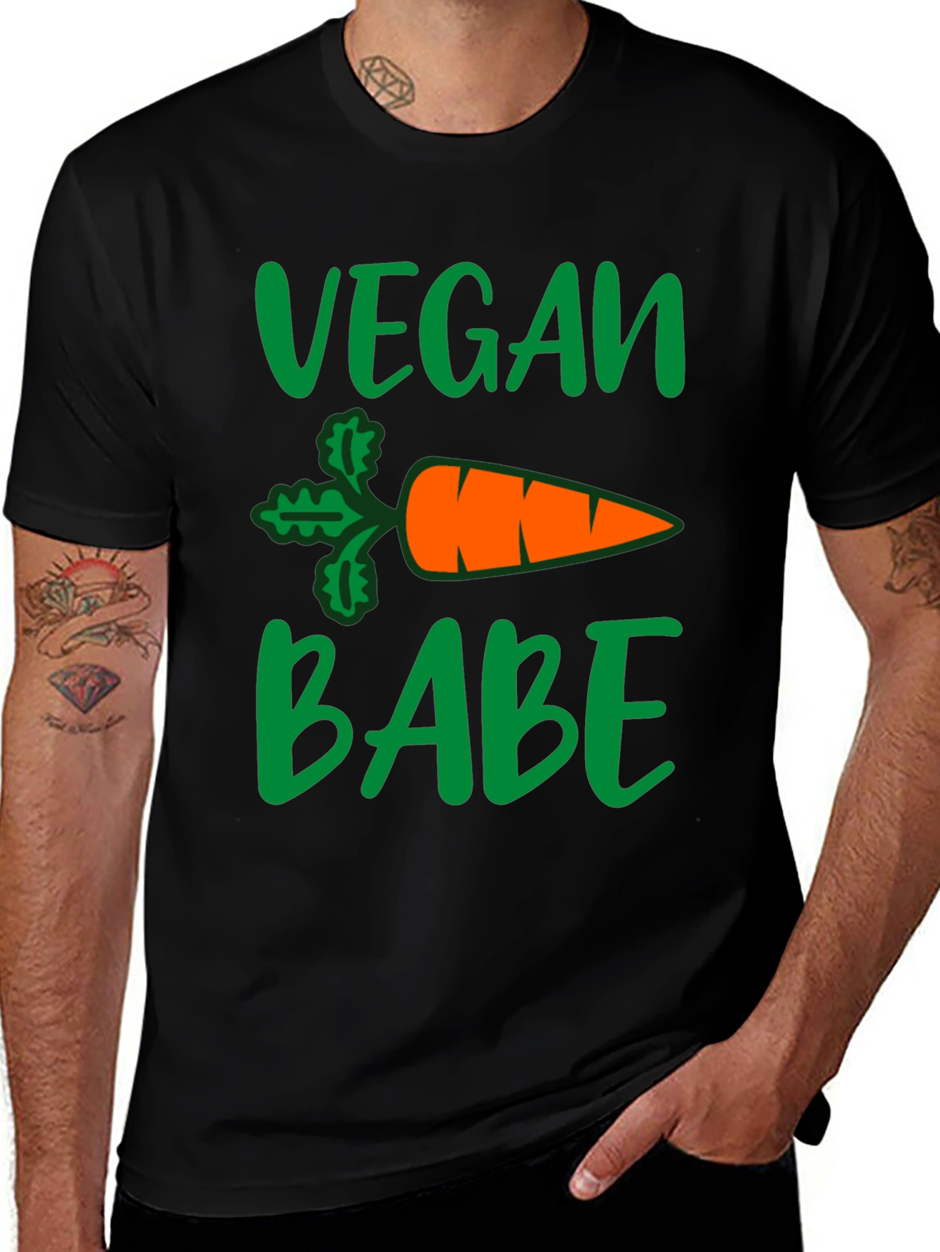 Vegan Babe Carrot Graphic T-Shirt