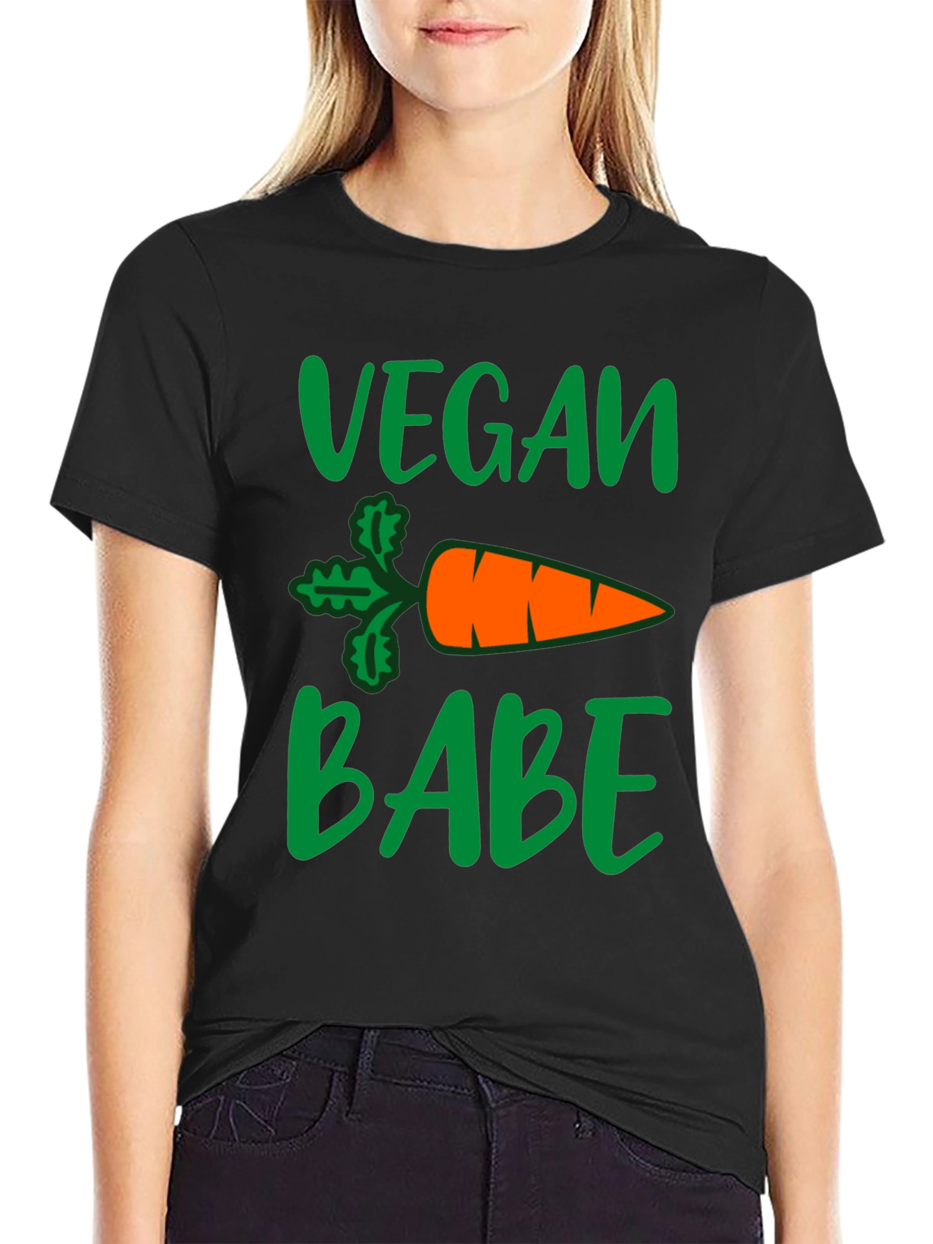Vegan Babe Carrot Graphic T-Shirt