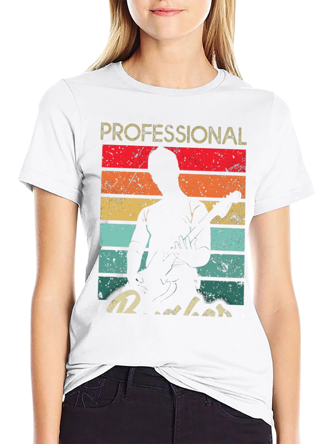 Professional Guitarist Retro Style Black T-Shirt
