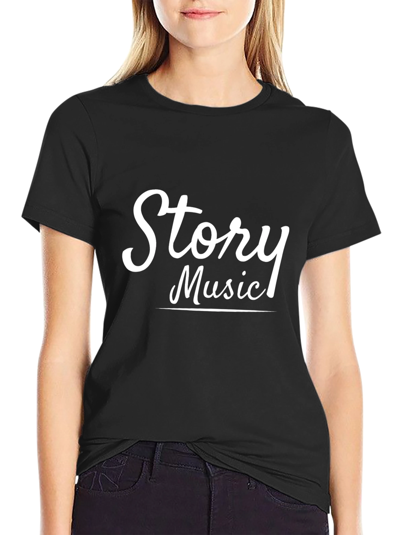 Story Music Black T-Shirt