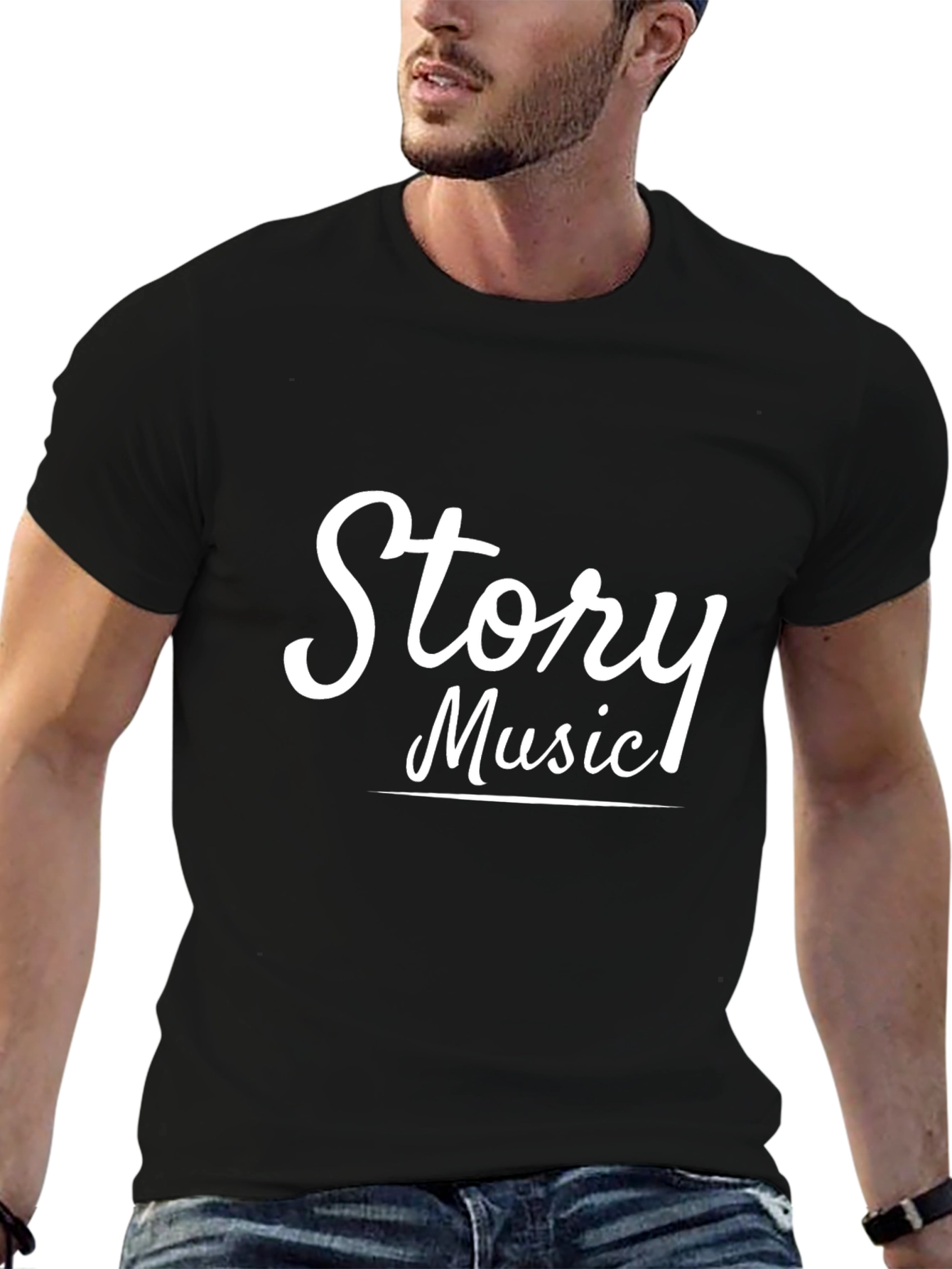 Story Music Black T-Shirt
