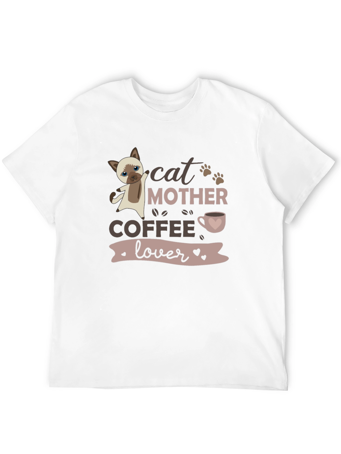 Cat Mother Coffee Lover Graphic T-Shirt