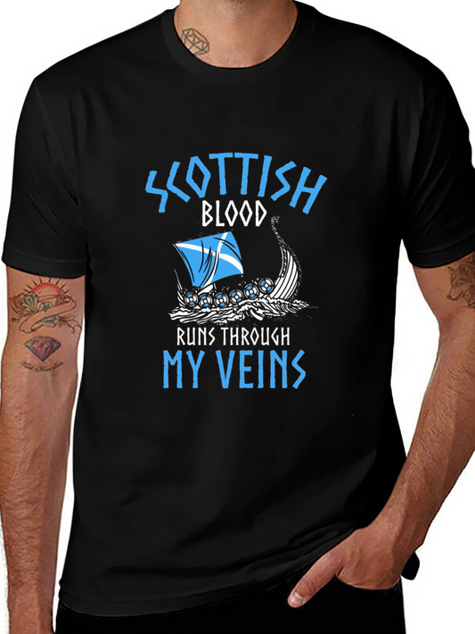 Scottish Blood Viking Ship T-Shirt